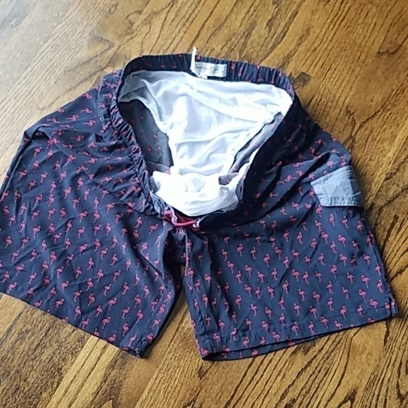 Sovereign Code Los Angeles swim pink flamingo cargo pocket trunks Drawstrings XL - Picture 5 of 13